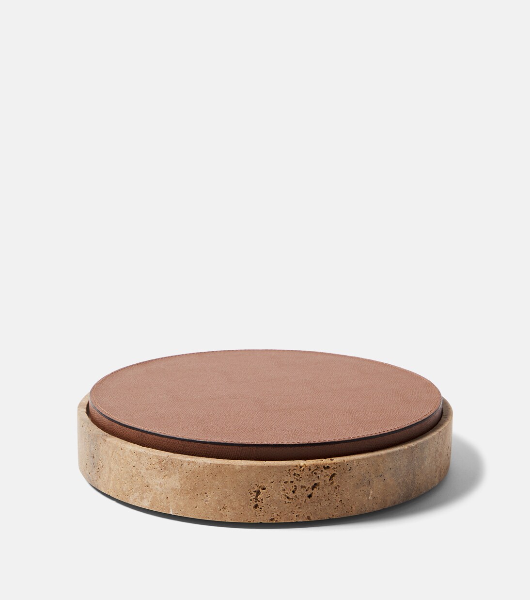 Giza Large marble and leather box | Giobagnara