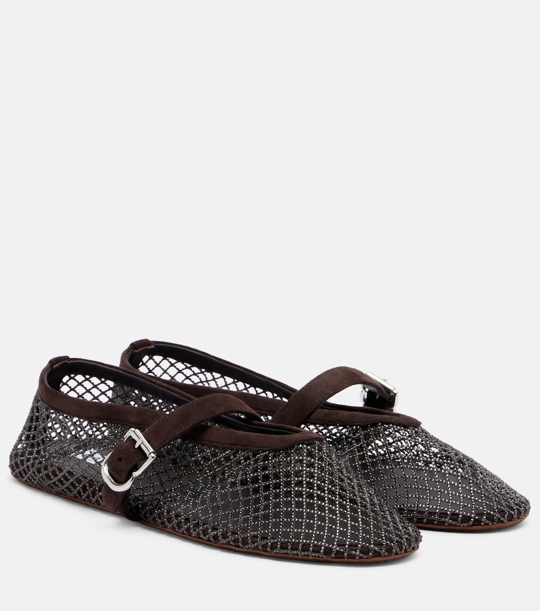Fishnet embellished Mary Jane flats | Alaïa