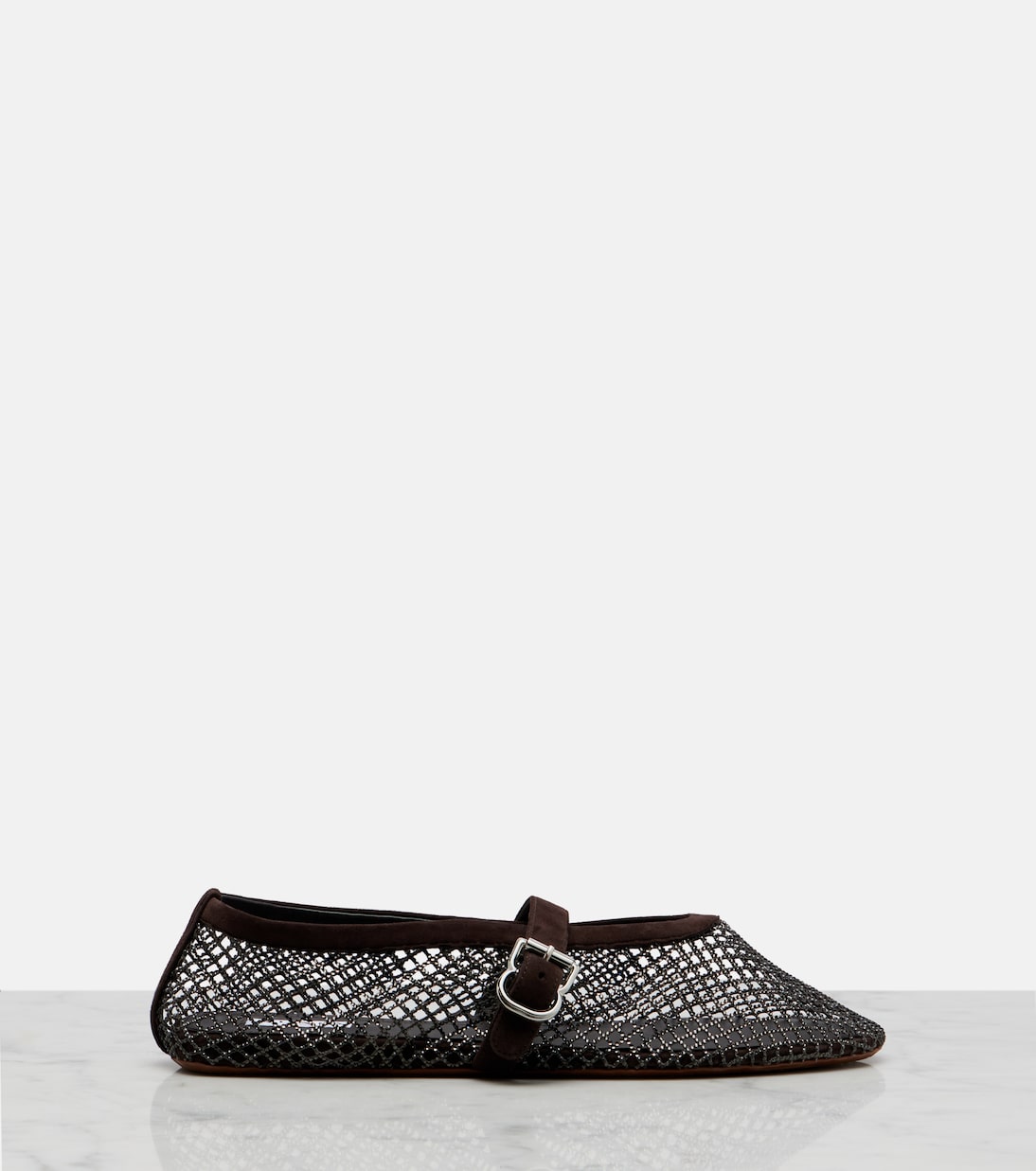Fishnet embellished Mary Jane flats | Alaïa