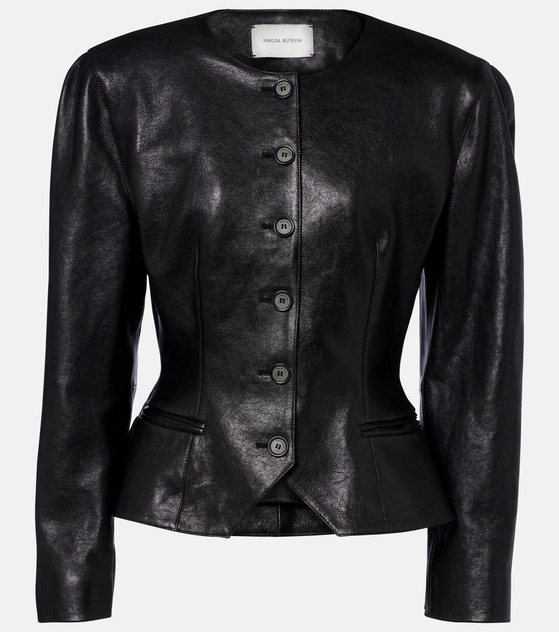 Peplum leather jacket | Magda Butrym