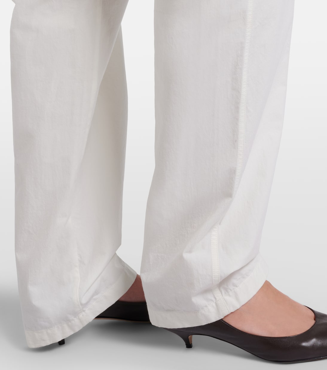 Fael cotton poplin straight pants | The Row