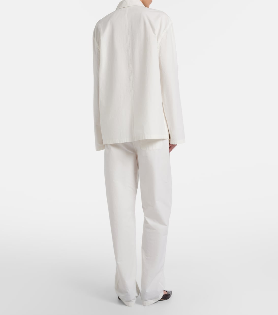 Fael cotton poplin straight pants | The Row