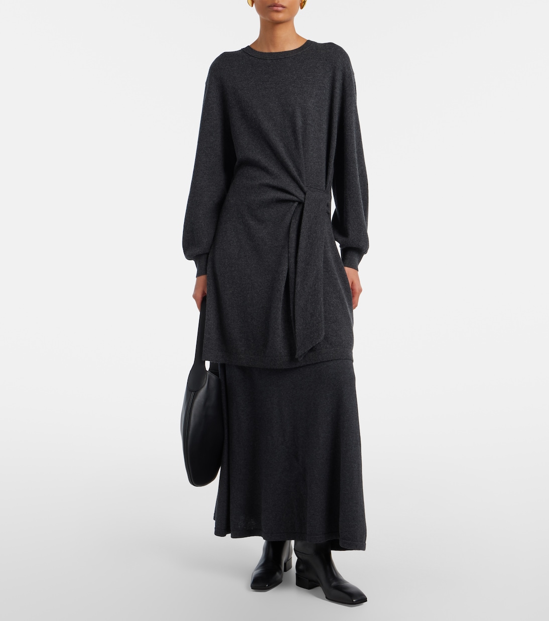 Abrielle gathered cashmere sweater dress  | Lisa Yang
