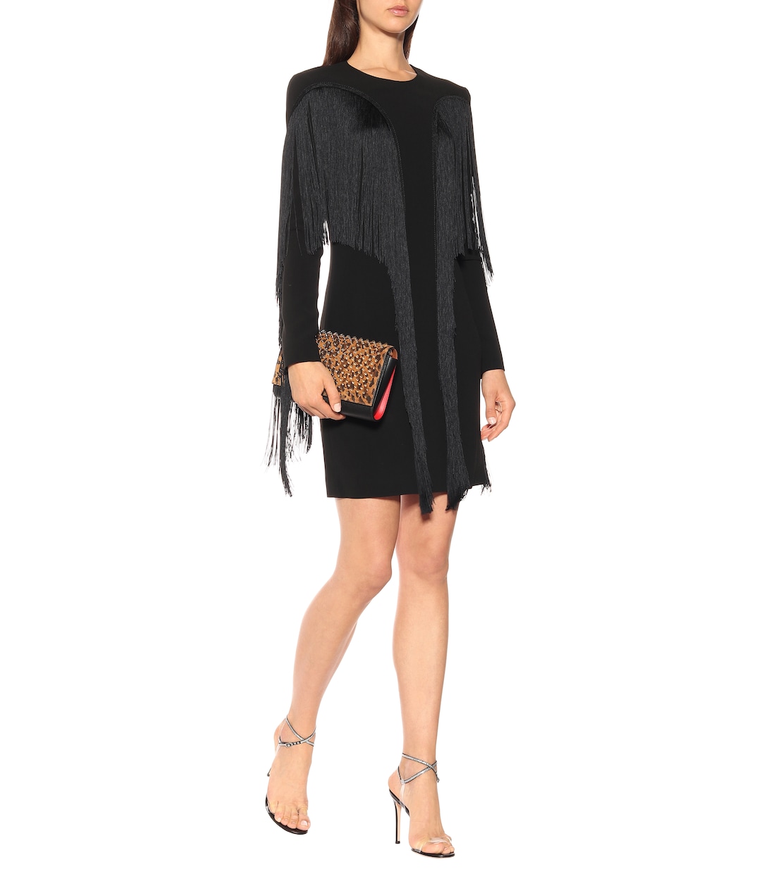 Robe en crêpe à franges | Stella McCartney