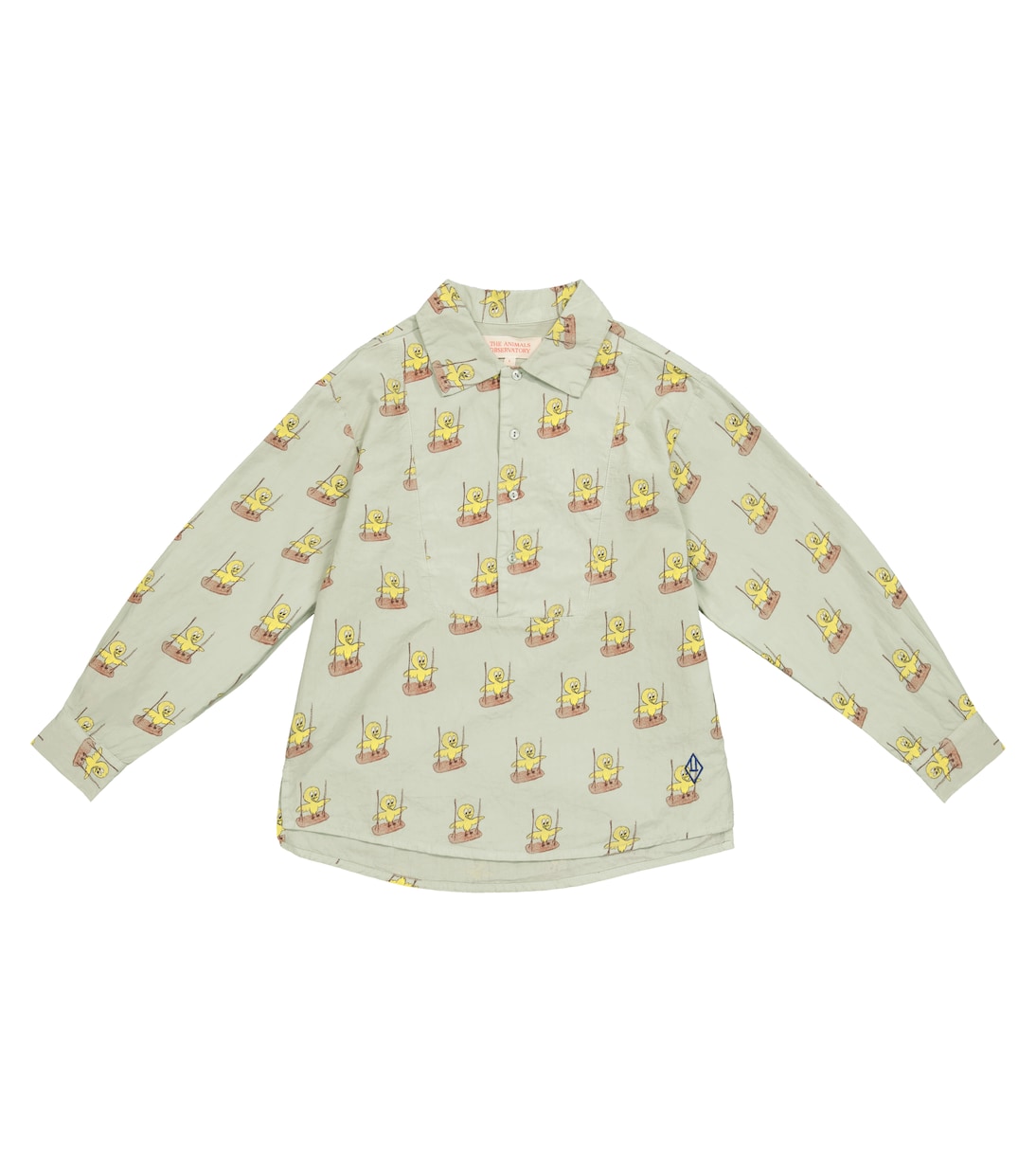 Mandrill bird-print cotton shirt | The Animals Observatory