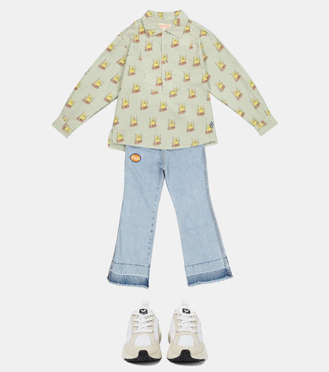 Mandrill bird-print cotton shirt | The Animals Observatory