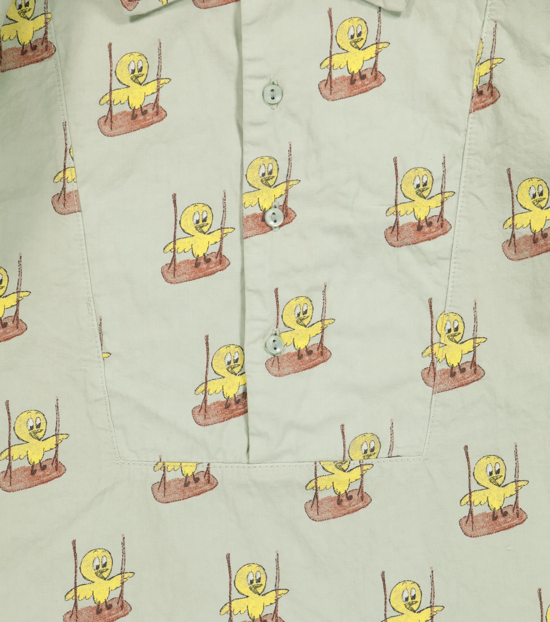 Mandrill bird-print cotton shirt | The Animals Observatory