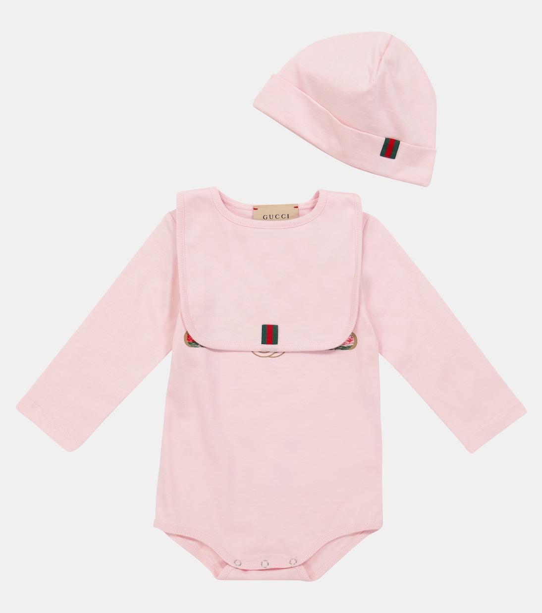 Bébé – Set bavoir, body et bonnet en coton à logo | Gucci Kids
