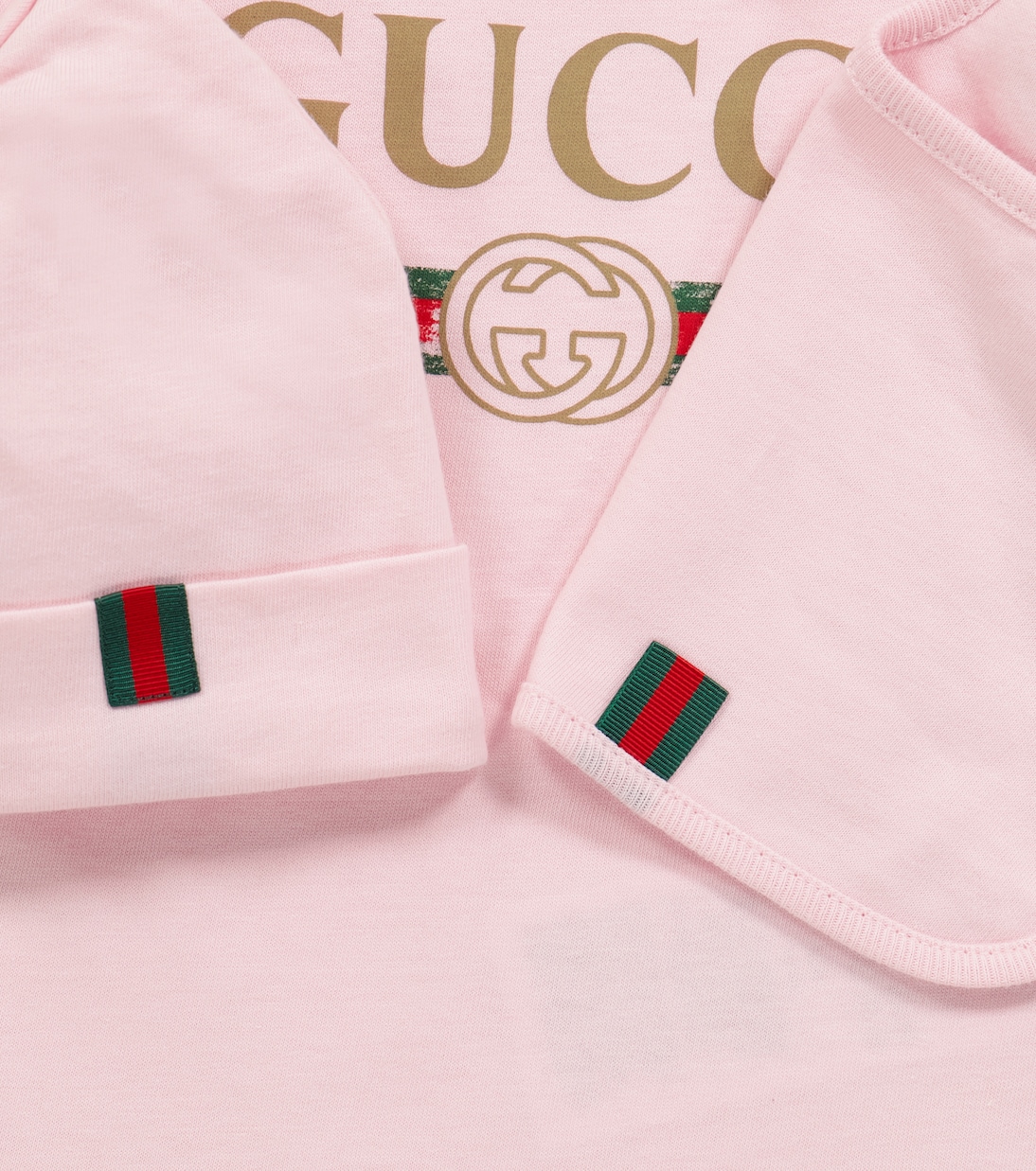 Bébé – Set bavoir, body et bonnet en coton à logo | Gucci Kids