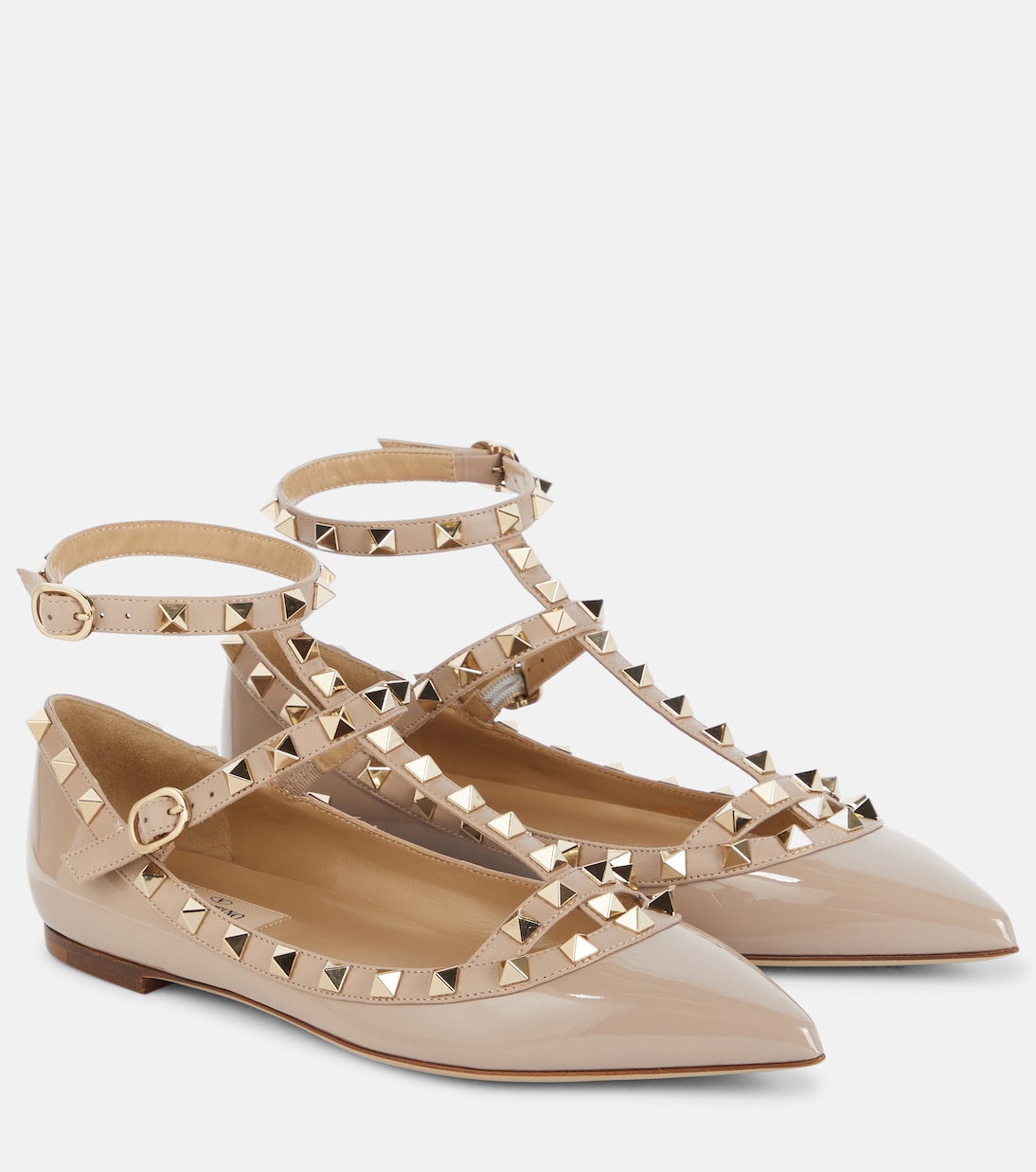 Rockstud patent leather ballet flats | Valentino Garavani