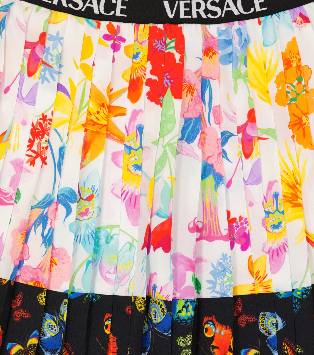 Jupe Jardin imprimée à plis | Versace Kids