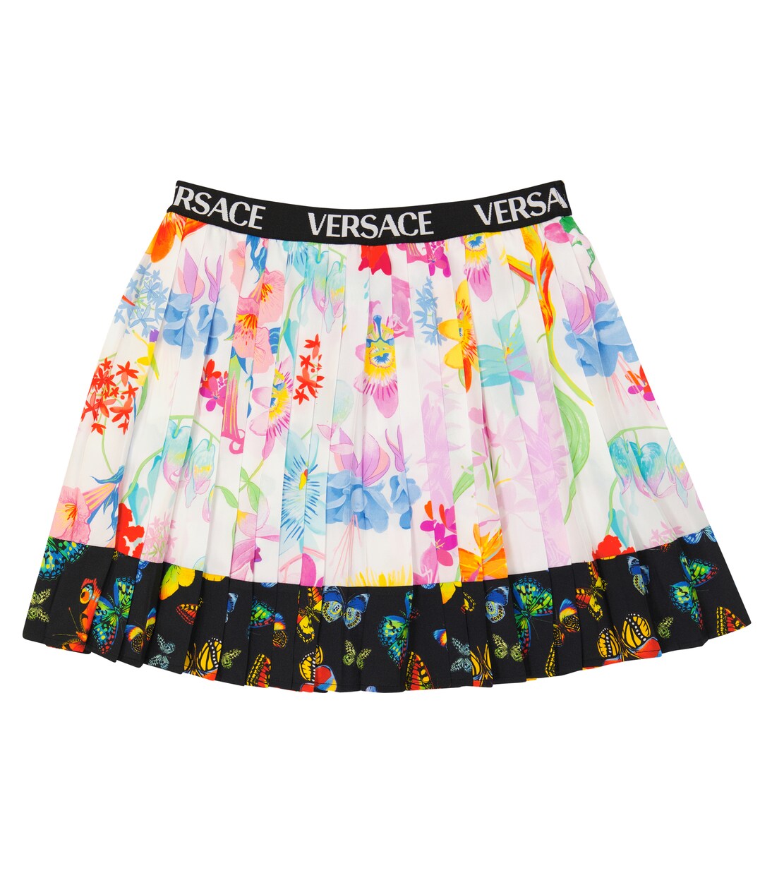 Jupe Jardin imprimée à plis | Versace Kids