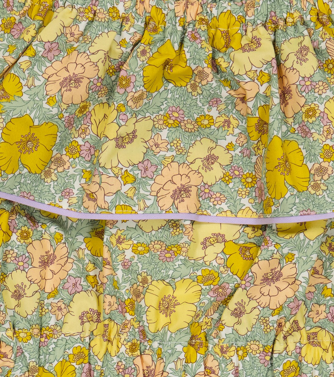 Bella ruffle-trimmed floral cotton top | Paade Mode