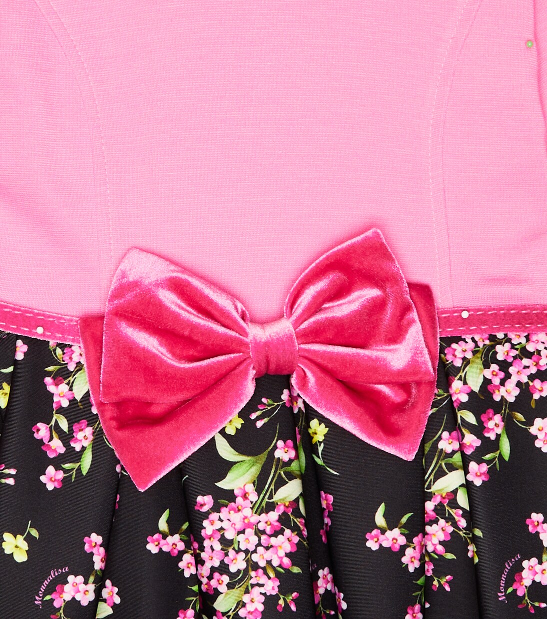 Floral ruffle-trimmed dress | Monnalisa