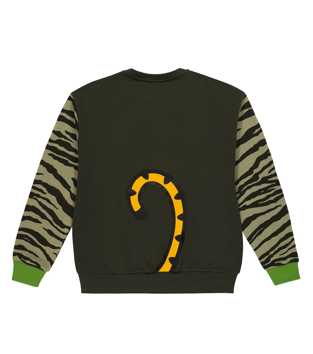 Embroidered tiger-print cotton sweatshirt | Kenzo Kids