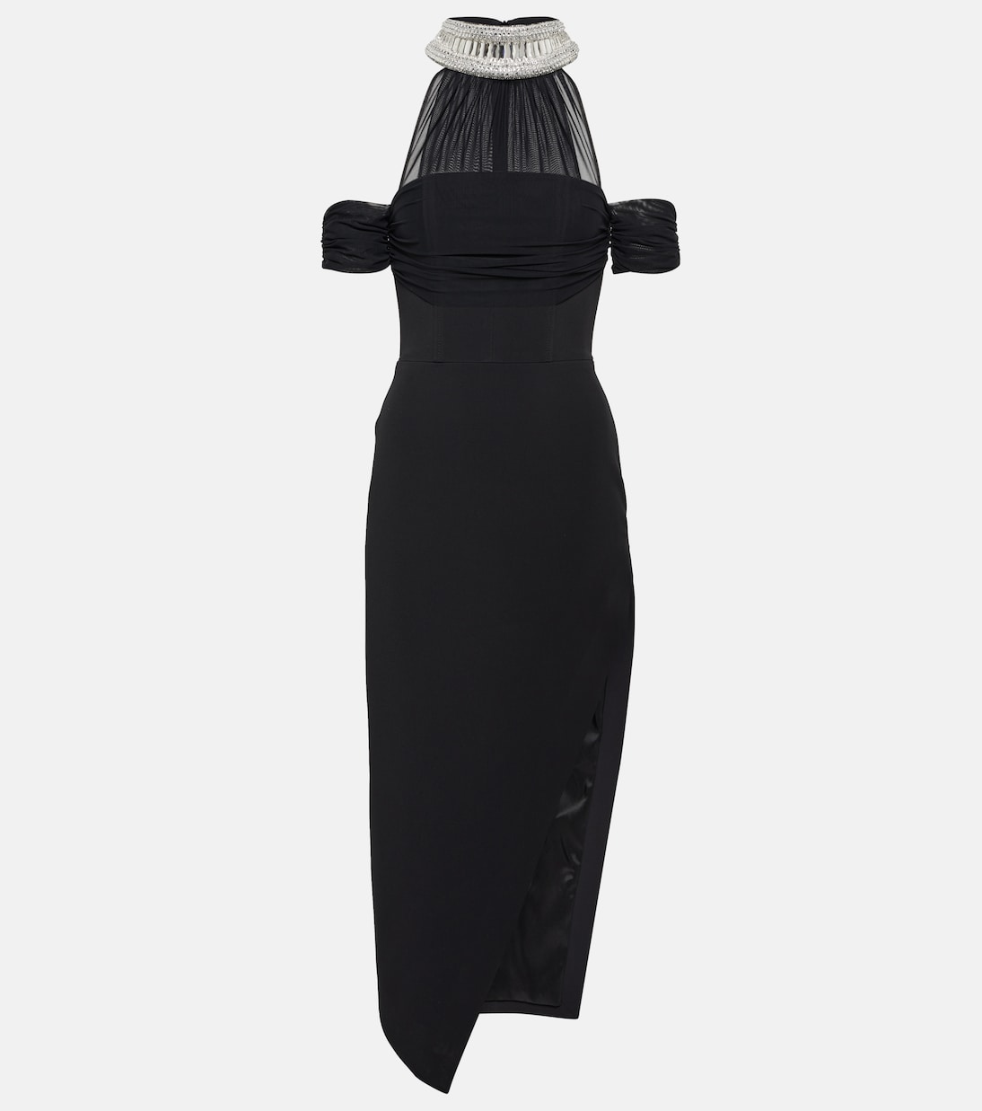 Embellished halterneck midi dress | David Koma