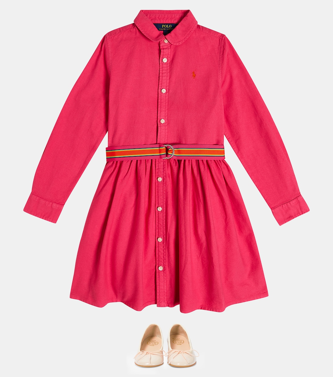 Belted cotton shirt dress | Polo Ralph Lauren Kids