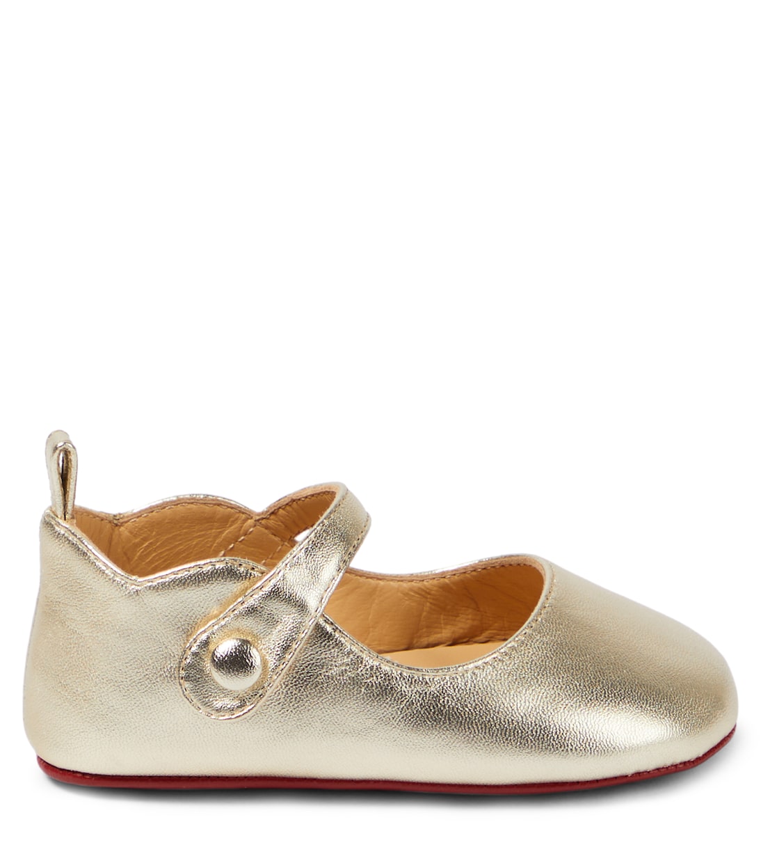 Baby Ballerinas Love Chick aus Metallic-Leder | Christian Louboutin Kids