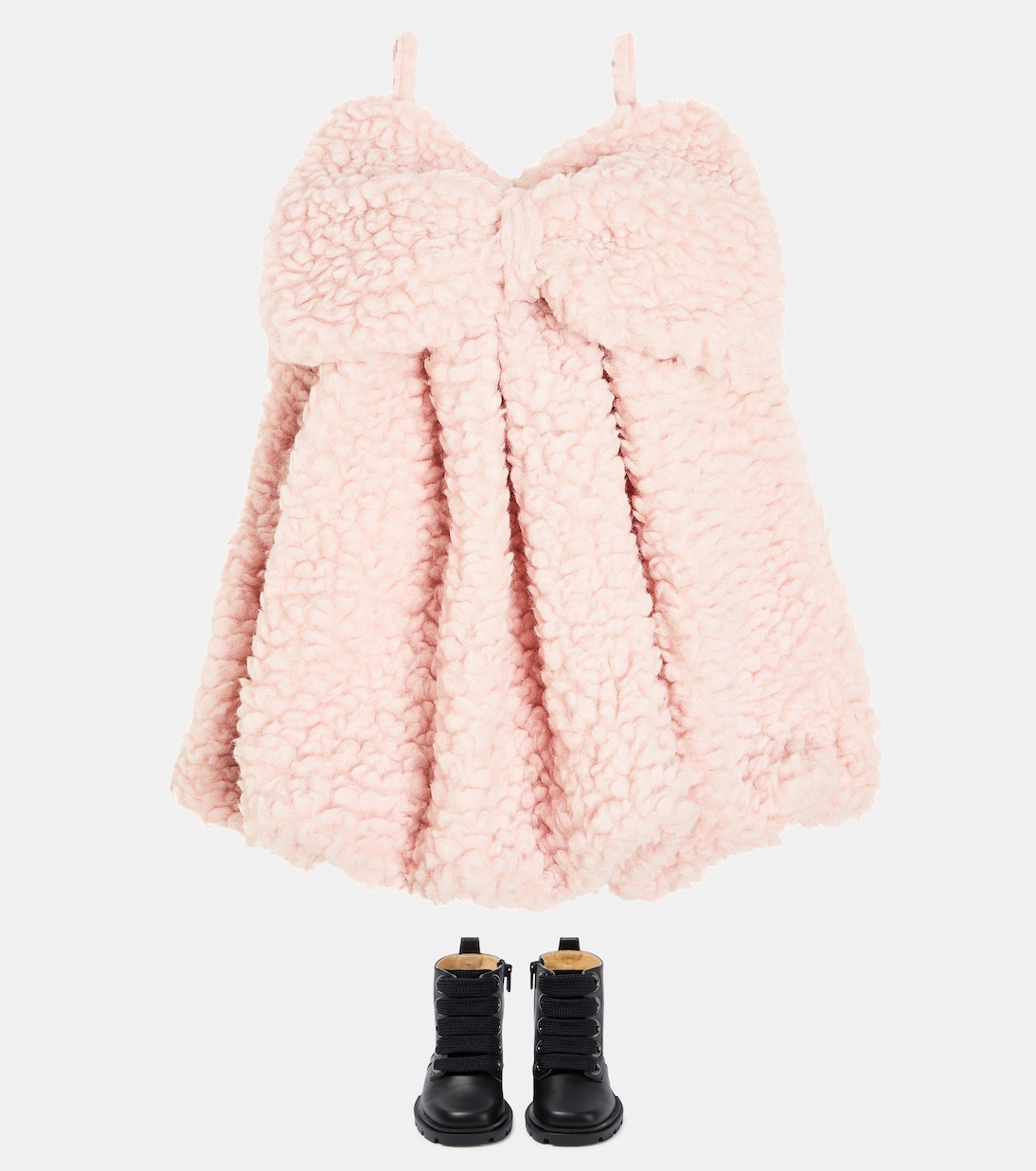 Bow-detail wool-blend dress | Caroline Bosmans