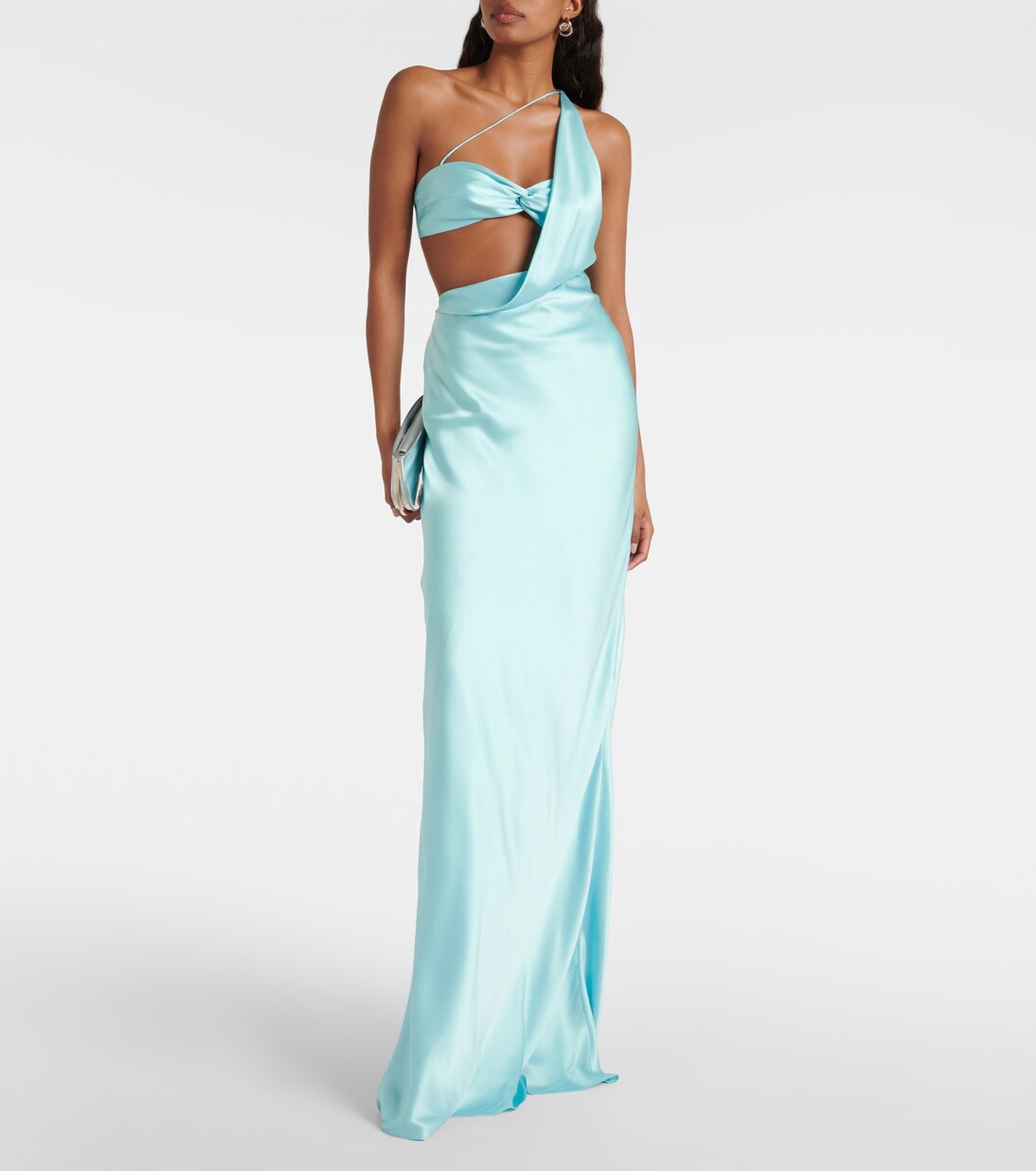 One-Shoulder-Robe aus Seide | The Sei