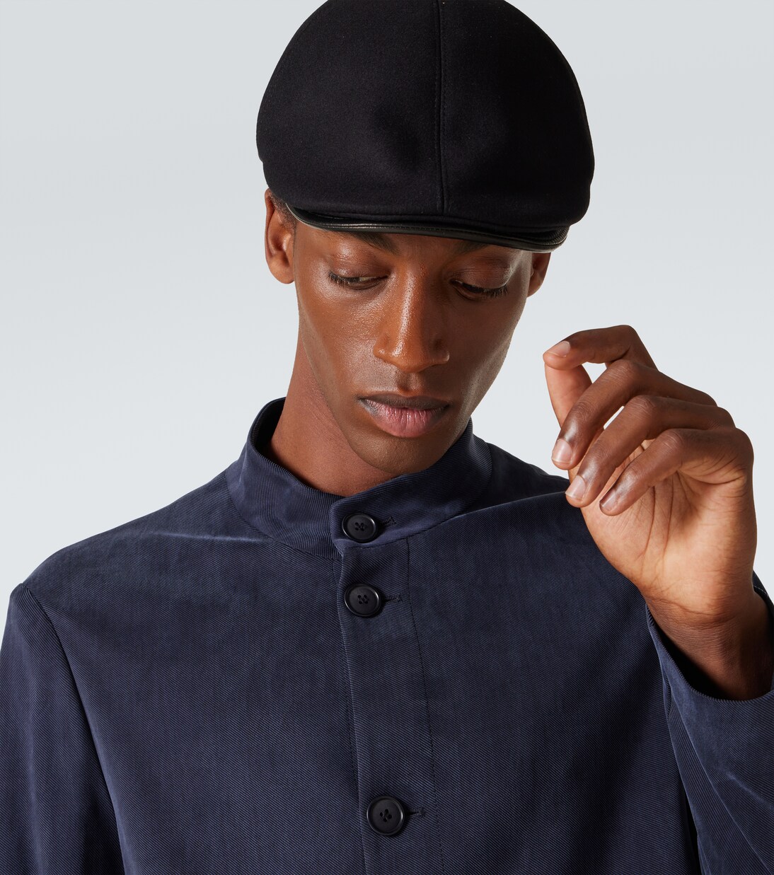 Wool and cashmere-blend flat cap | Giorgio Armani