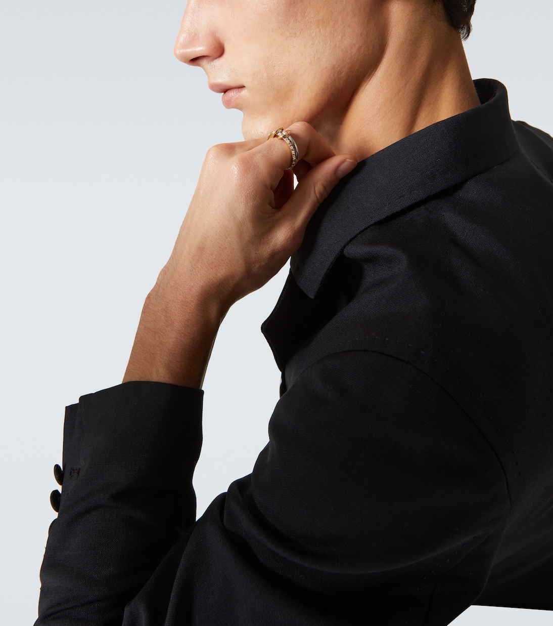 Virgo Petite 18kt gold (750/1000) and sterling silver ring with diamonds | Spinelli Kilcollin