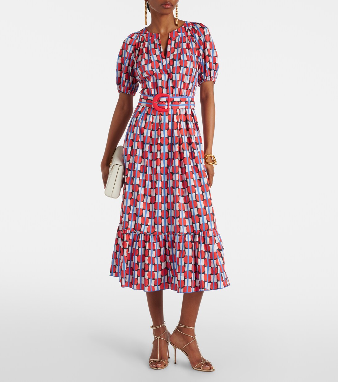 Abito midi Lindy in misto cotone | Diane von Furstenberg