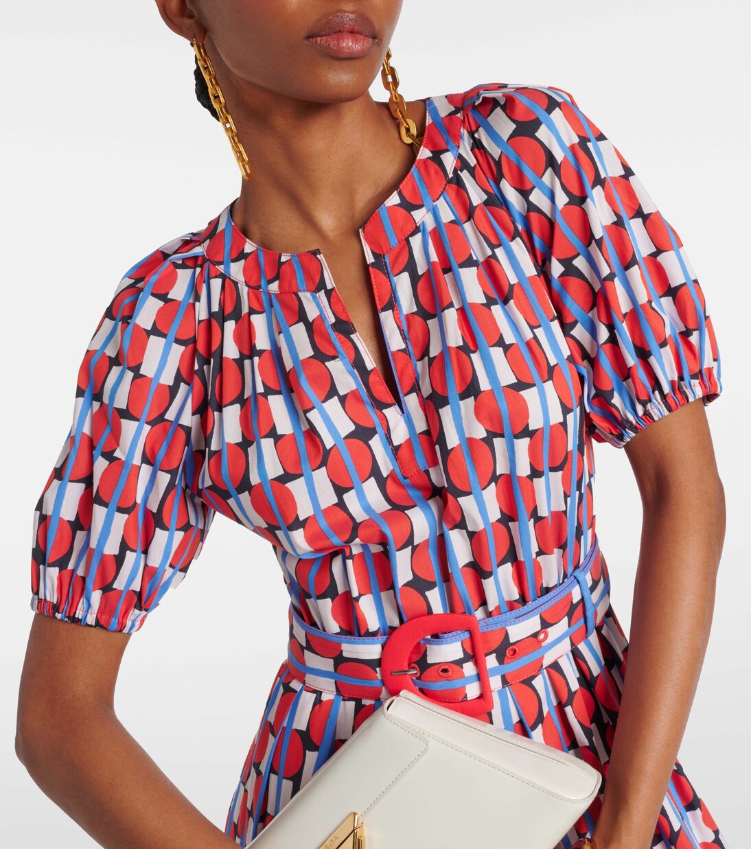 Abito midi Lindy in misto cotone | Diane von Furstenberg