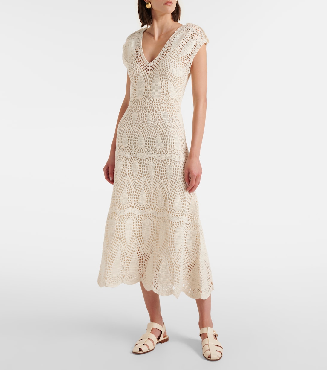 Abito lungo Waldman in crochet di lana e cashmere | Gabriela Hearst