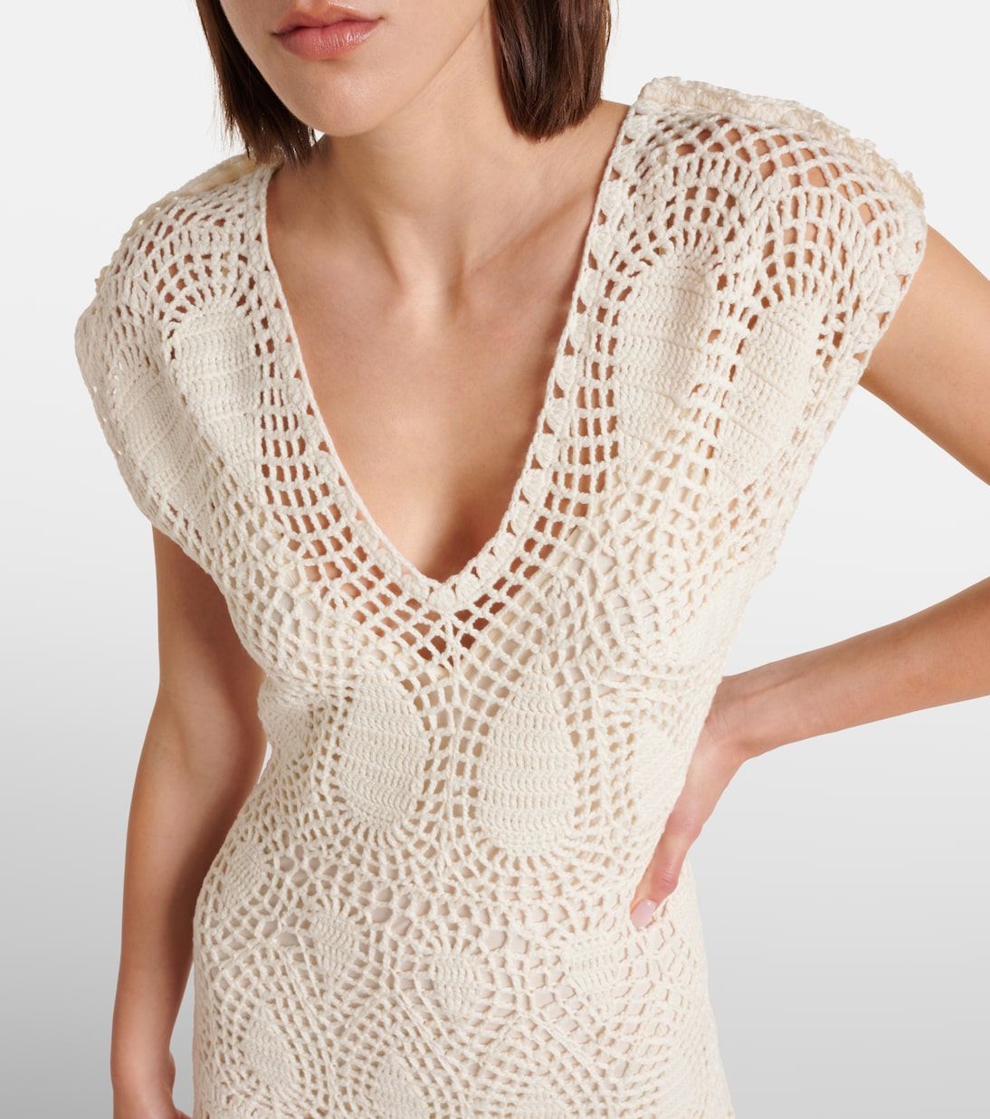 Abito lungo Waldman in crochet di lana e cashmere | Gabriela Hearst