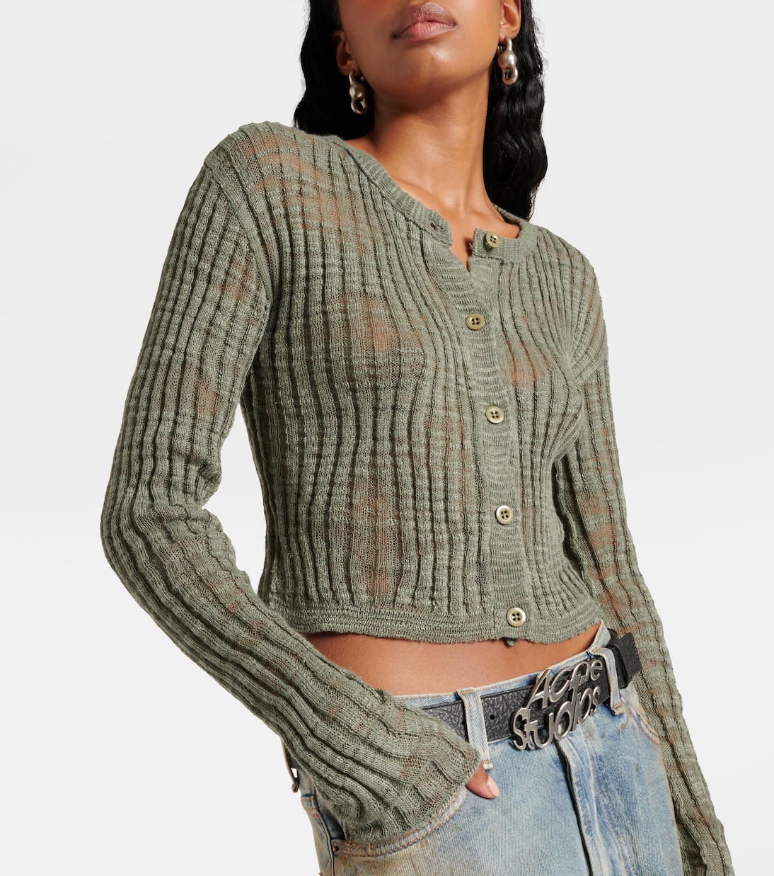 Cardigan en lin mélangé | Acne Studios