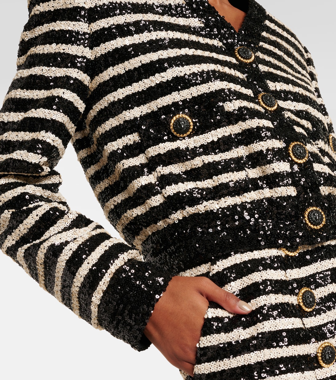 Sequined striped jacket | Balmain