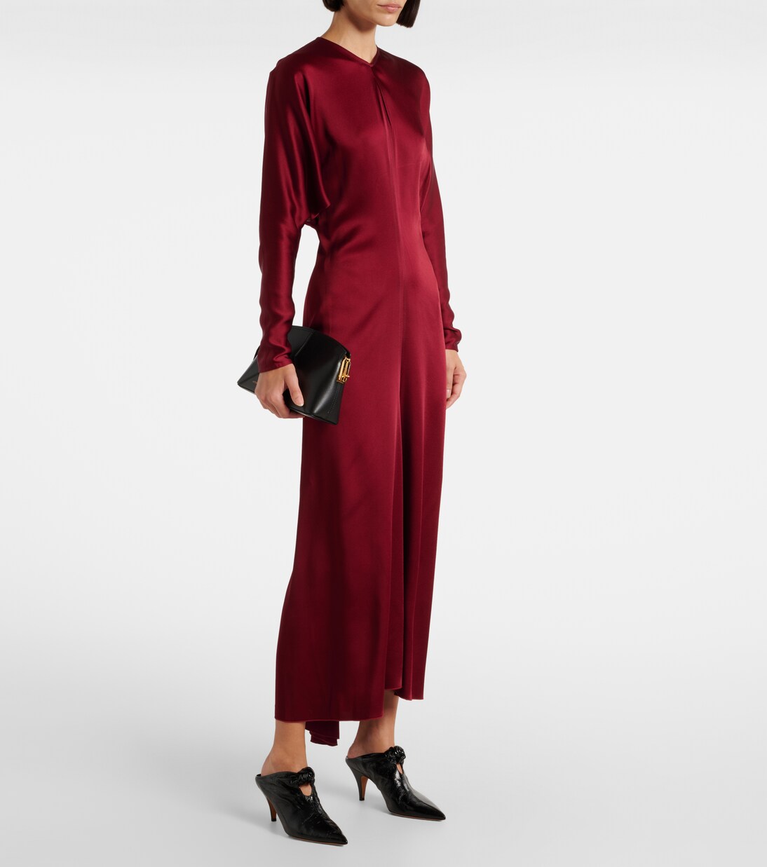 Robe midi en crêpe de satin | Victoria Beckham
