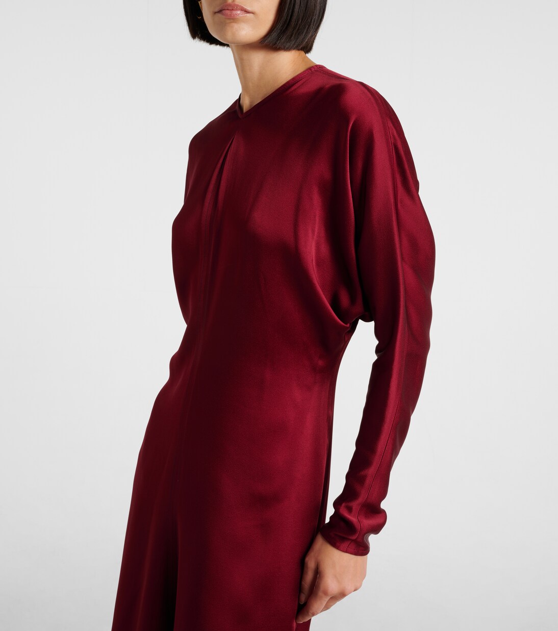 Robe midi en crêpe de satin | Victoria Beckham