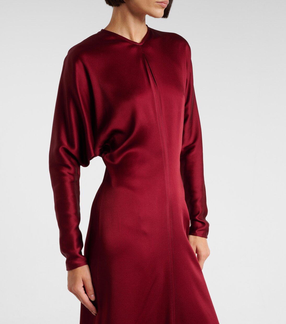 Robe midi en crêpe de satin | Victoria Beckham