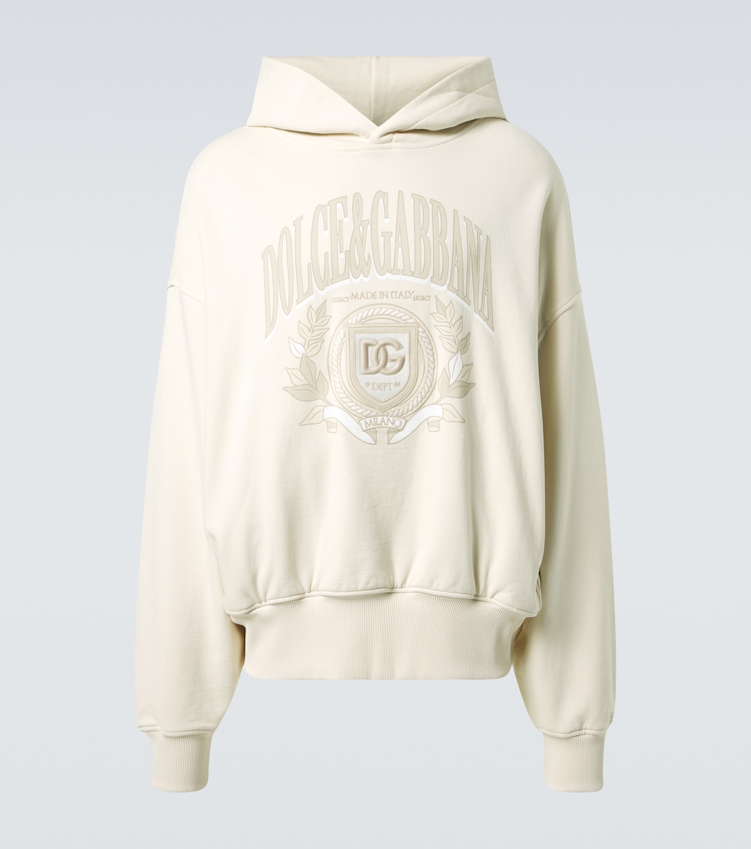Sudadera con capucha de algodón bordada | Dolce&Gabbana