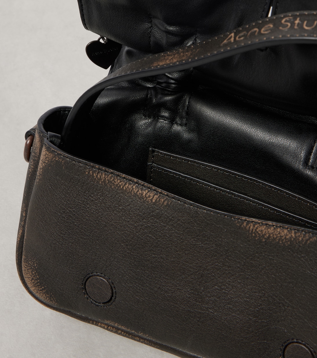 Micro bow-detail leather shoulder bag | Acne Studios