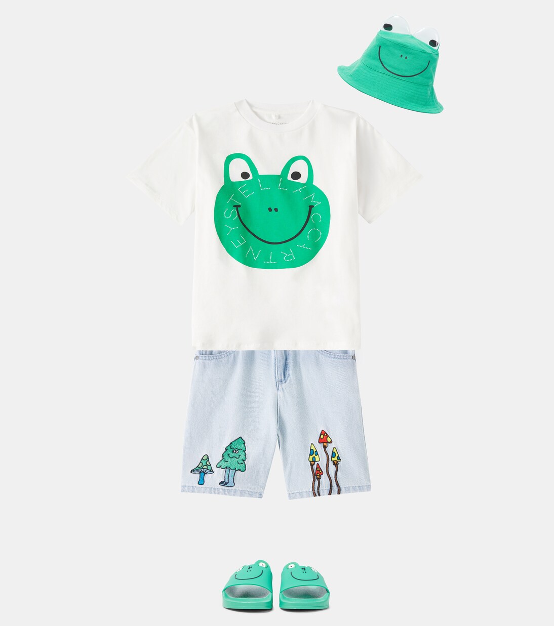 Frog cotton bucket hat | Stella McCartney Kids