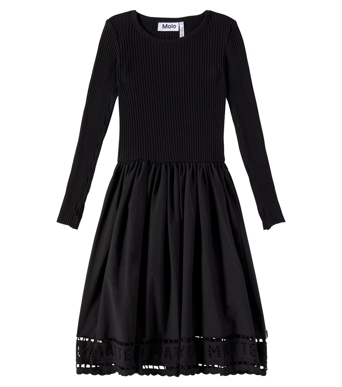 Cibelle cotton-blend jersey and cotton poplin dress | Molo