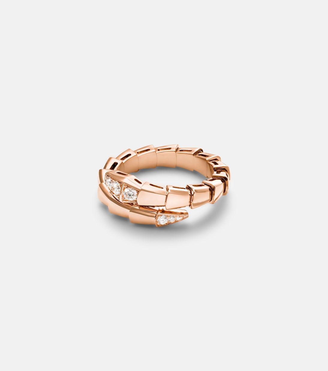 Bague Serpenti Viper en or rose 18 ct et diamants | Bvlgari