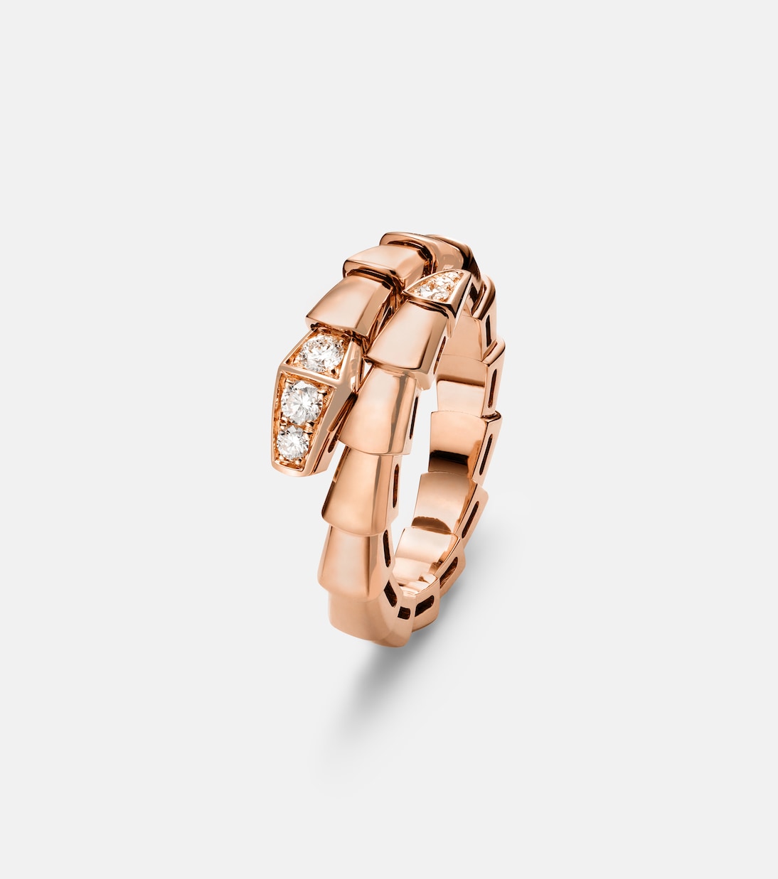 Bague Serpenti Viper en or rose 18 ct et diamants | Bvlgari