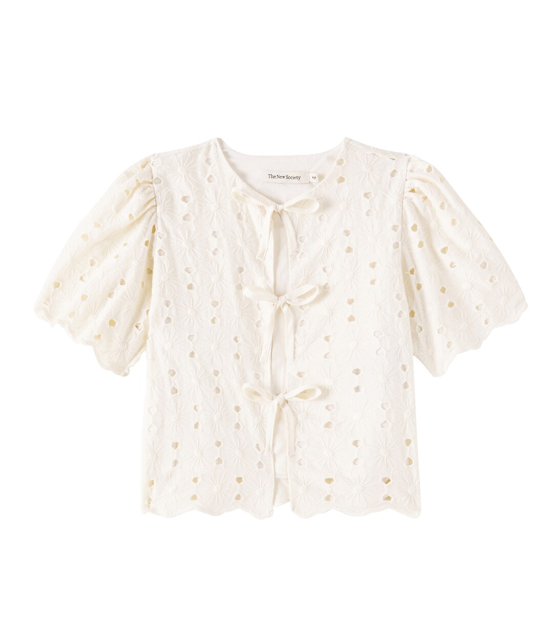 Creta embroidered cotton-blend blouse | The New Society