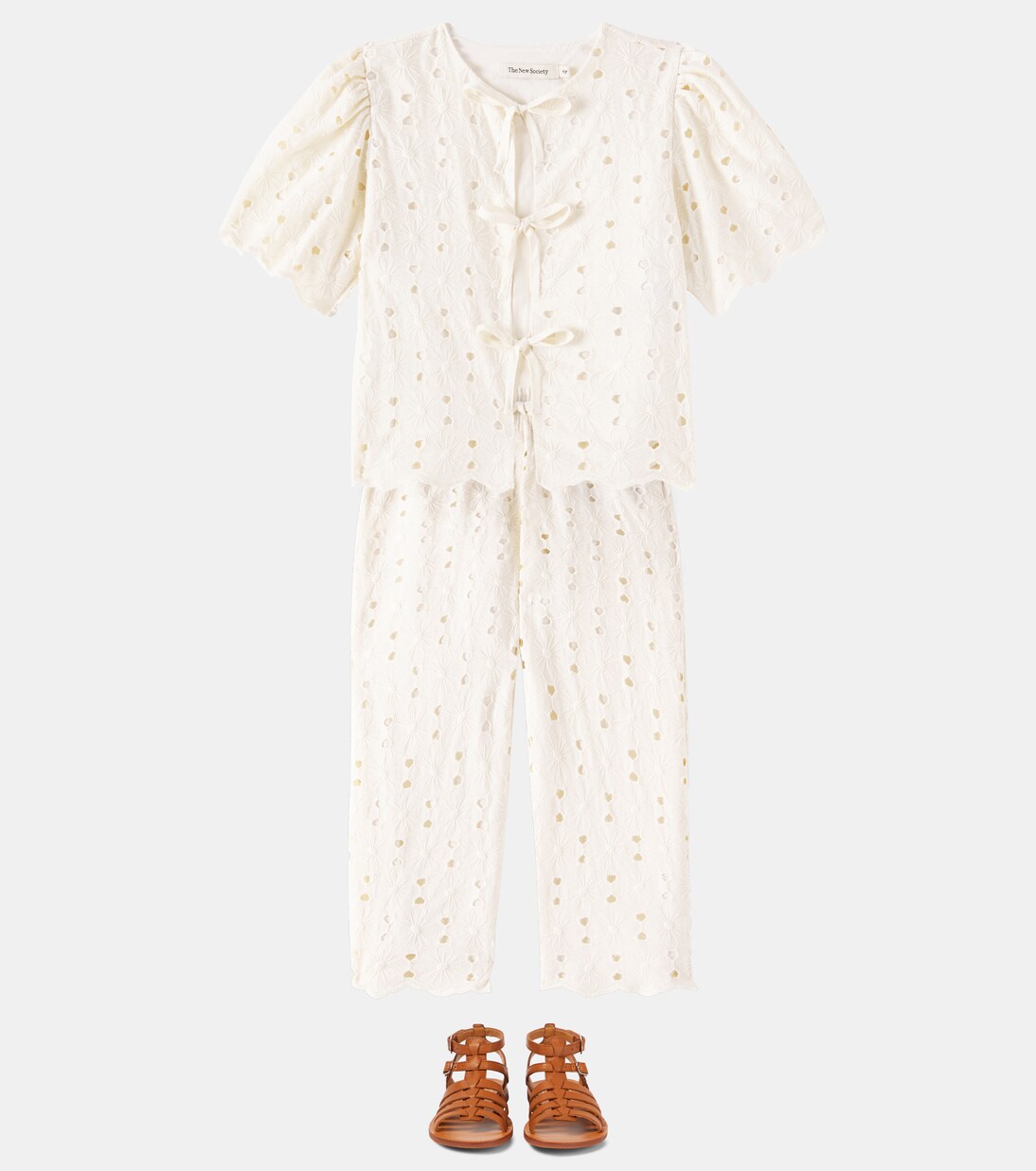 Creta embroidered cotton-blend blouse | The New Society