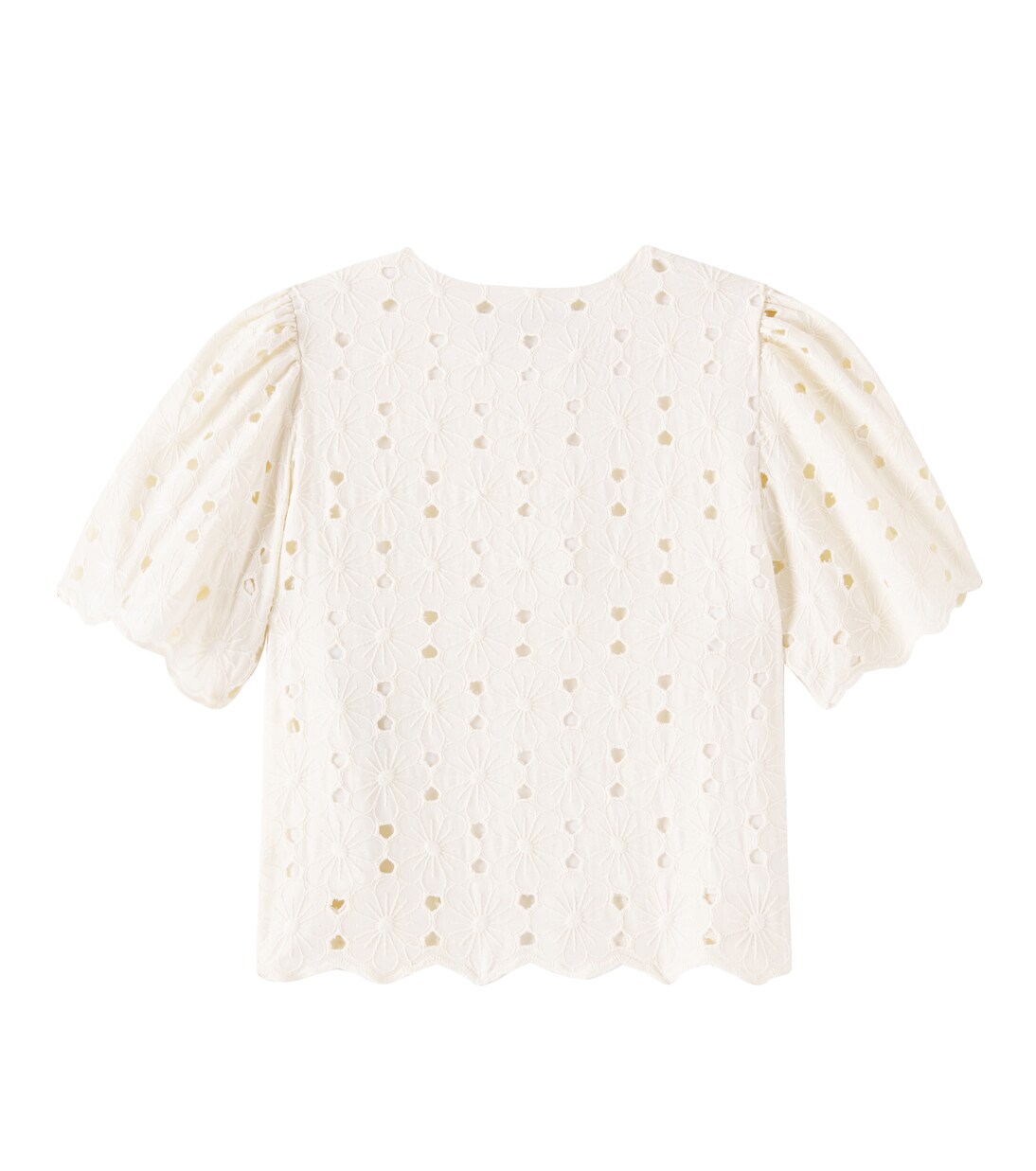 Creta embroidered cotton-blend blouse | The New Society