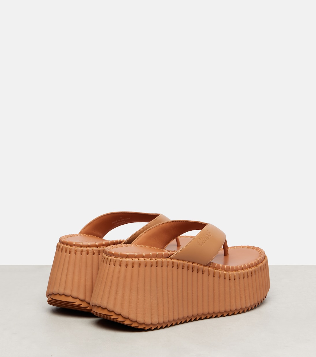 Nama 80 leather platform thong sandals | Chloé