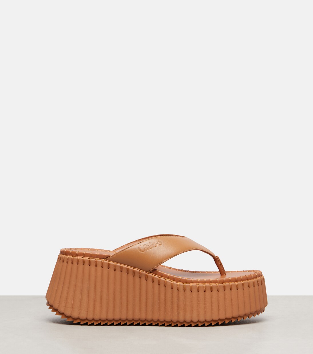 Nama 80 leather platform thong sandals | Chloé