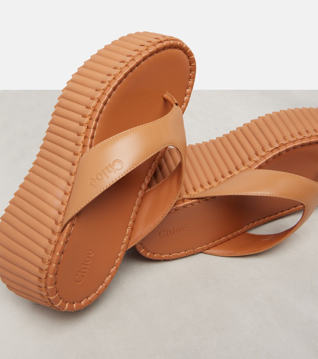 Nama 80 leather platform thong sandals | Chloé