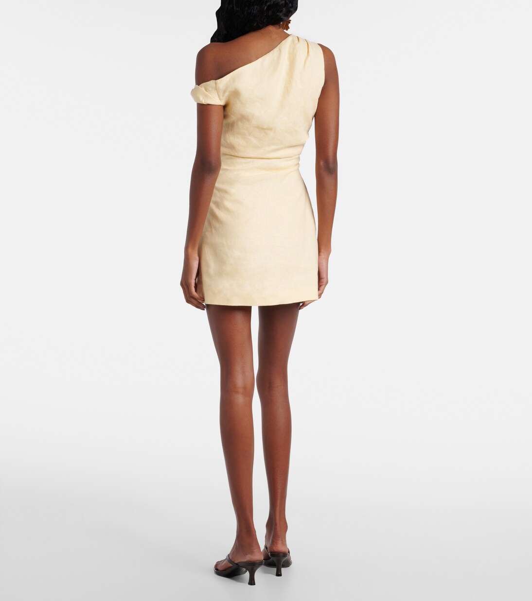 Iris one-shoulder linen minidress | SIR