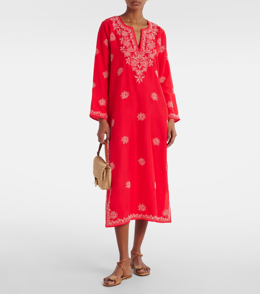 Caftán de seda bordado | Juliet Dunn