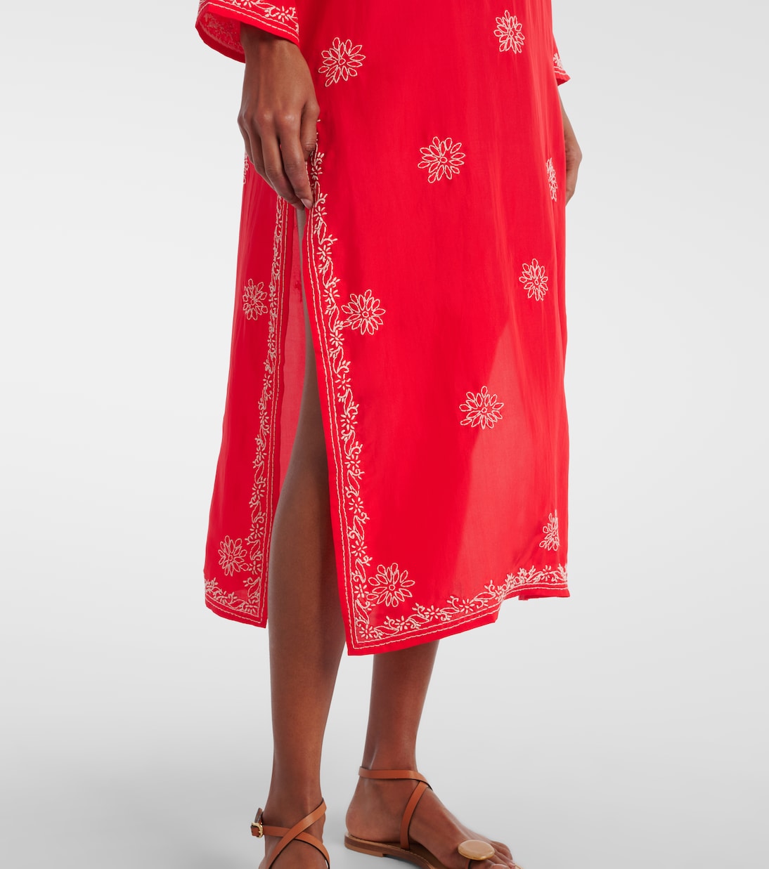 Caftán de seda bordado | Juliet Dunn